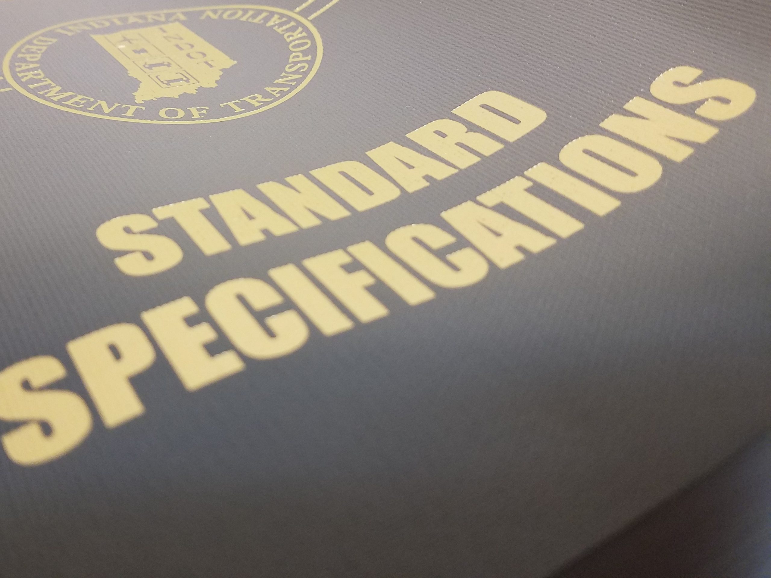 Cover of an INDOT Standard Specifications Book